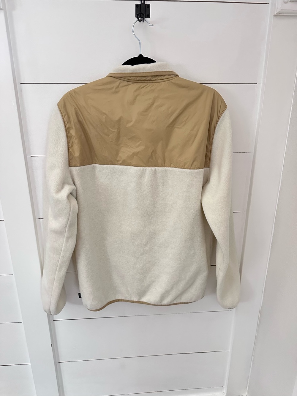 Vans S Mammoth Borg taupe snap neck Velcro pouch unisex fleece skater casual - Picture 3 of 15